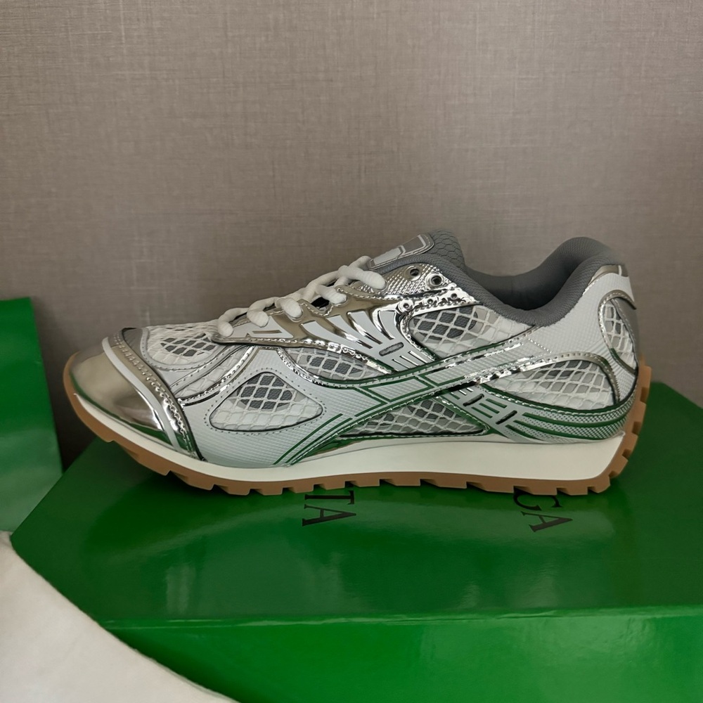 Bottega Veneta Women's Orbit Silver Sport Running Shoe and Casual Shoe